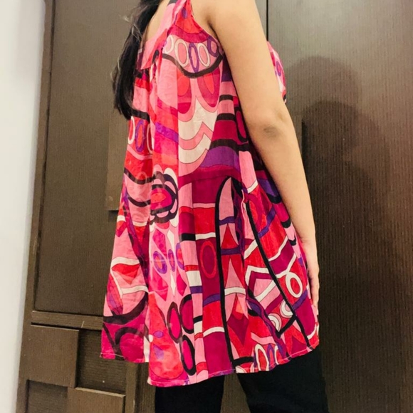 Printed semi sheer top - Picture 2 of 7